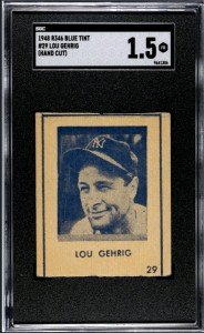 Lou Gehrig 1948 Blue Tint SGC 1.5 Card