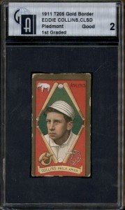 Eddie Collins 1911 T205 Gold Border Card