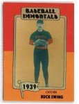 1980s SSPC Baseball Immortals Buck Ewing Card