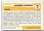 1980s SSPC Baseball Immortals Alexander Cartwright Card