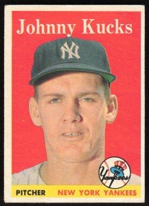 1958 Topps Johnny Kucks Baseball Card #87