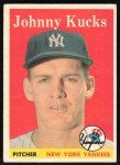 1958 Topps Johnny Kucks Baseball Card #87
