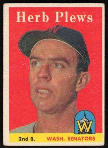 1958 Topps Herb Plews Card #109