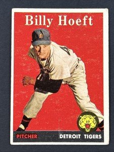 1958 Topps Billy Hoeft Yellow Triangle Card