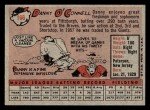 1958 Topps Danny O'Connell San Francisco Giants Card