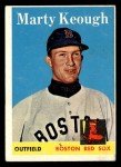 1958 Topps Marty Keough Boston Red Sox Card