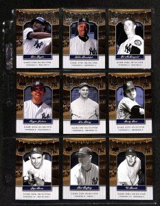 2008 UD Yankee Stadium Legacy 9 Card Set
