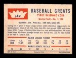 1960 Fleer Ty Cobb #42 Sports Card