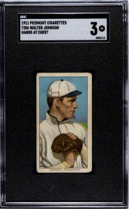 T206 Walter Johnson Hands at Chest Baseball Card