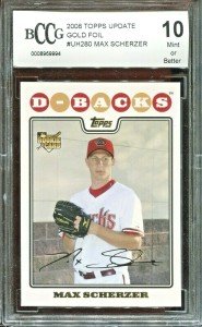 Max Scherzer 2008 Topps Update Gold Foil Rookie