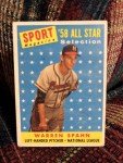 1958 Topps All-Star Selection Warren Spahn Card