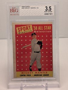 1958 Topps Mickey Mantle #487 All-Star Card