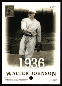 2004 Topps Tribute Walter Johnson HOF Card