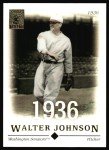 2004 Topps Tribute Walter Johnson HOF Card