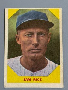 1960 Fleer Sam Rice Baseball Card #34