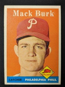 1958 Topps #278 Mack Burk Phillies Card