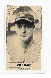 Lou Gehrig 1991 Allan Kaye Baseball Card #2