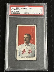1909 E90-1 Cy Young Rookie Card - Red Sox