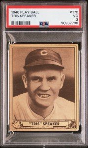 Tris Speaker 1941 Play Ball PSA 3 Card