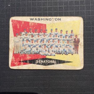 1960 Topps Venezuelan Washington Team Card