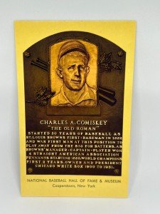 Charles Comiskey 1964-1980 HOF Plaque Postcard