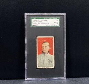 1909-11 T206 Ty Cobb Portrait Red Back Card