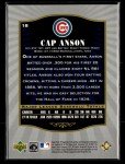 2001 SP Legendary Cuts Cap Anson Chicago Cubs Card