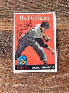 1958 Topps Hal Griggs Signed Baseball Card