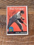 1958 Topps Hal Griggs Signed Baseball Card