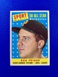 1958 Topps Bob Friend Pirates All-Star Card