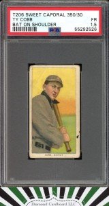 1911 T206 Ty Cobb Bat On Shoulder Card