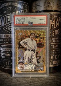 Babe Ruth 2023 Topps Gilded Wave Gold Card