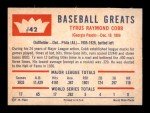1960 Fleer Ty Cobb #42 Baseball Card