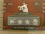 Lou Gehrig 2010 Topps Sterling Quad Uniform Card