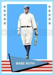 Babe Ruth Yankees Trading Card ACEO Art