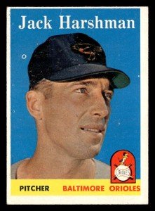 1958 Topps JACK HARSHMAN #217 Baltimore Orioles Card