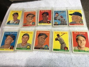 1958 Topps Baseball Cards - Set of 10