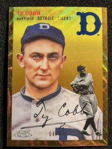 2023 Topps Chrome Ty Cobb Gold Wave Refractor