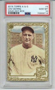 2019 Topps Allen & Ginter Lou Gehrig PSA 10