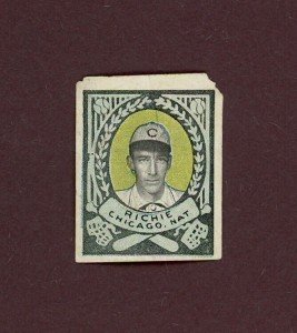 1911 Helmar Stamps Lew Richie Cubs T332 Card