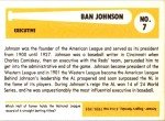1980 Ban Johnson #7 Baseball Hall of Fame Card