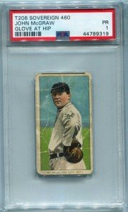 T206 John McGraw Glove Card - PSA 1 HOF