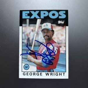 George Wright 1986 Topps Autographed Baseball Card