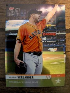 Justin Verlander 2019 Topps Now CY Young Card