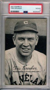 Tris Speaker 1921 Exhibit Sports Card - HOF