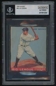 Lou Gehrig 1933 Goudey #92 Sports Card