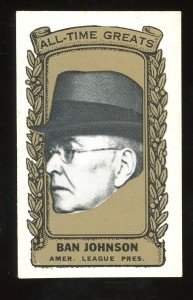 1963 Bazooka All-Time Greats Baseball #16 Ban Johnson