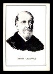 1950 Callahan Baseball #12 Henry Chadwick Card