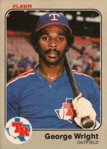 1983 Fleer George Wright RC - Texas Rangers