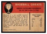 1961 Fleer Grover Cleveland Alexander Baseball Card